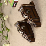 support mural ornement sculpté dorure baroque horloge non fonctionnelle argent or