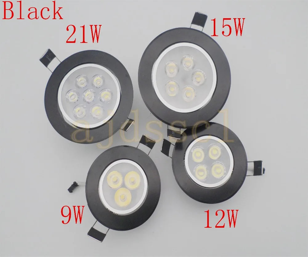 spot led encastrable moderne aluminium dimmable rond noir argent or intérieur maison