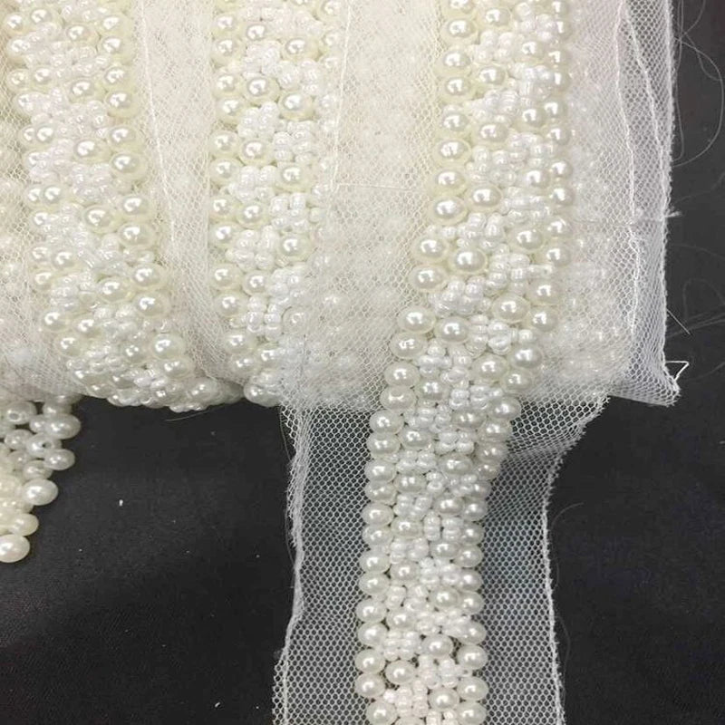 ruban decoratif blanches largeur cm tissu poly nylon elegance couture decoration