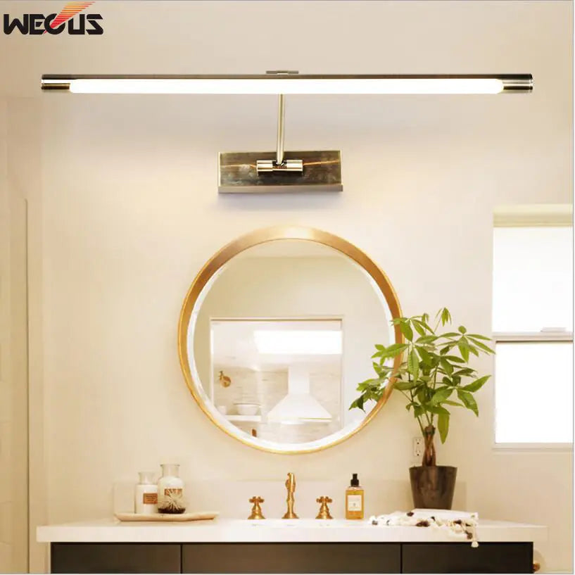 lampe murale moderne led 7w nickel mat autonome 48cm éclairage maison fixations vis