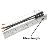 câbles électriques imperméables ip68 blanc noir 20cm pin led éclairage basse tension