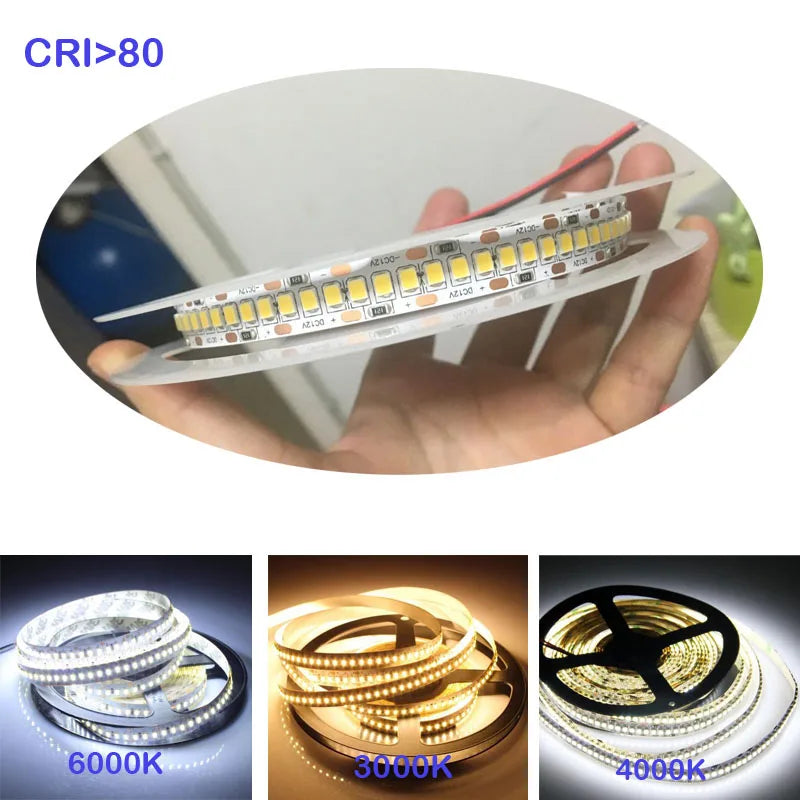ruban led blanc moderne adhésif 240 led 12v 24v 3000k 4000k 6000k