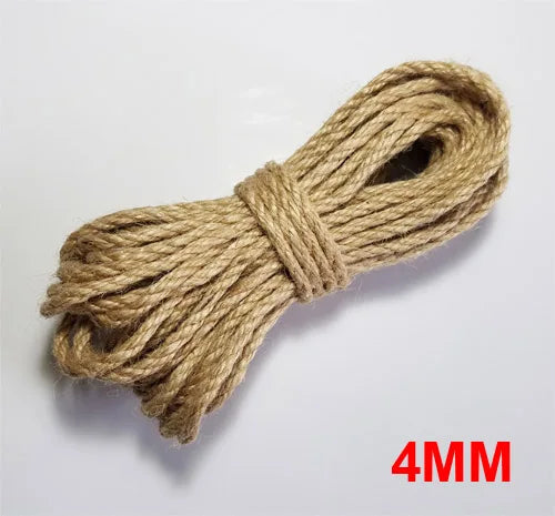 corde chanvre marron texture tissée haute ténacité naturelle rustique décoration artisanat DIY 1mm 2mm