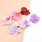 fleurs artificielles orchidées mix couleur decoration intérieure moderne minimaliste vert rose violet bleu blanc