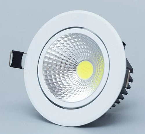 spot led encastré aluminium blanc moderne intensité variable éclairage intérieur diamant