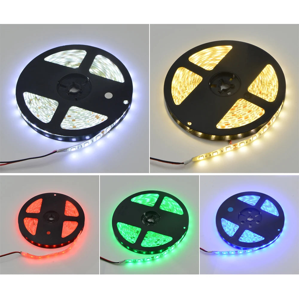ruban led smd 12v blanc noir flexible décoration intérieur cuisine salon maison lumière moderne