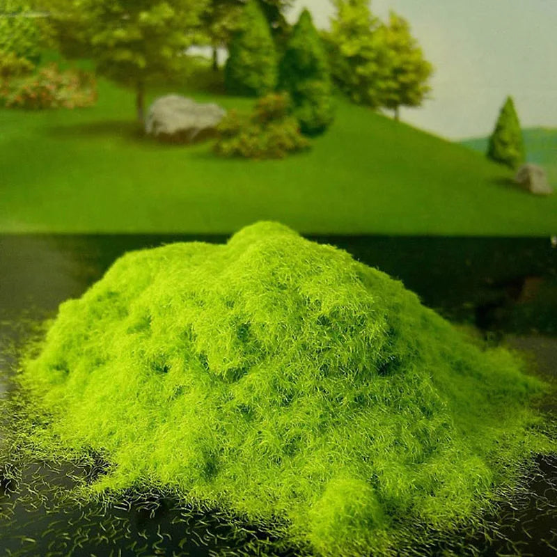 poudre d'ange artificielle flocage vert clair décoration bac sable micro paysage artisanat jeu