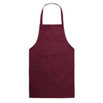 tablier cuisine polyester blanc rose violet uni classique epaulettes poche avant