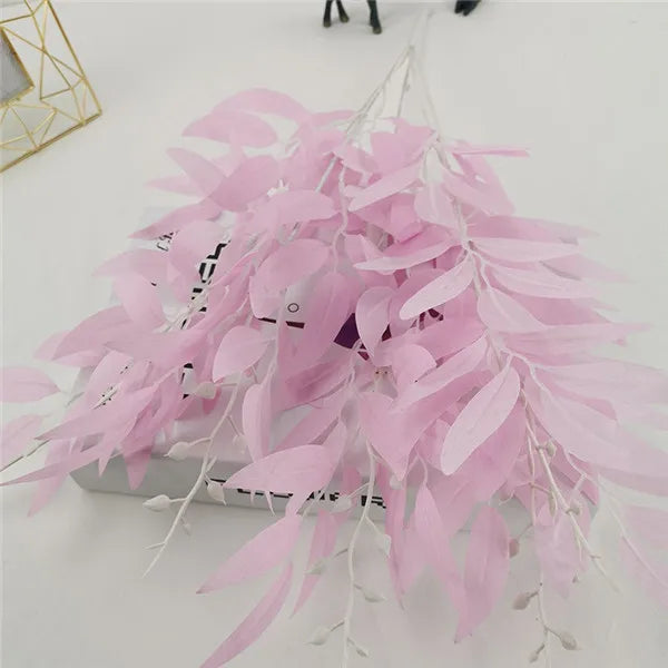 branches décoratives fleurs artificielles vertes blanches modernes décoration mariage maison vases