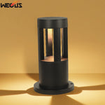 lampe led extérieure étanche moderne noir rayures dorées ip65 waterproof aluminium