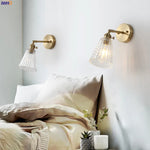 applique murale or transparent moderne vintage vis striée led chambre