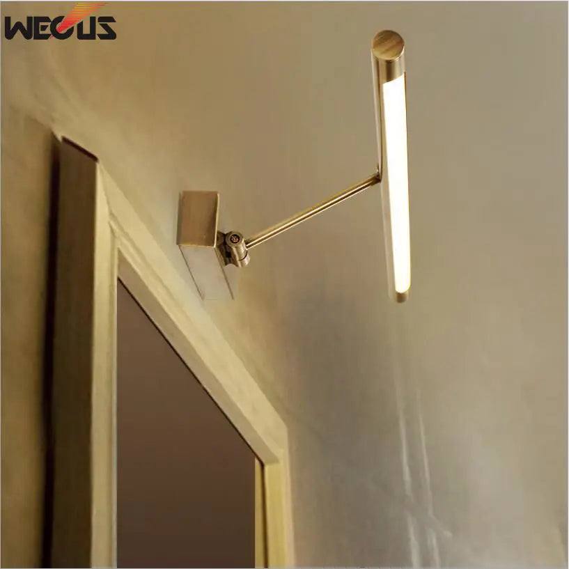 lampe murale moderne led 7w nickel mat autonome 48cm éclairage maison fixations vis