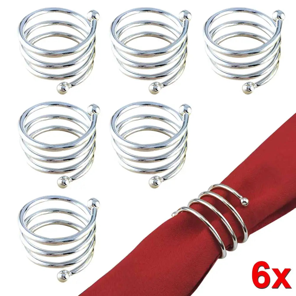boucles serviettes or argent modernes élégantes fêtes mariages occasions spéciales decoration table
