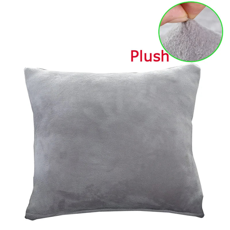 coussin carré rouge velours moderne décoratif canapé salon adhésif housse lavable