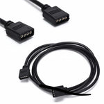 câble électrique extension broches led rgb 24v blanc noir 1m 1.5m 2.5m 3m 5m