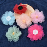 fleurs artificielles tulle pivoine blanche rose décoration intérieure mariage anniversaire baby shower clips fixations
