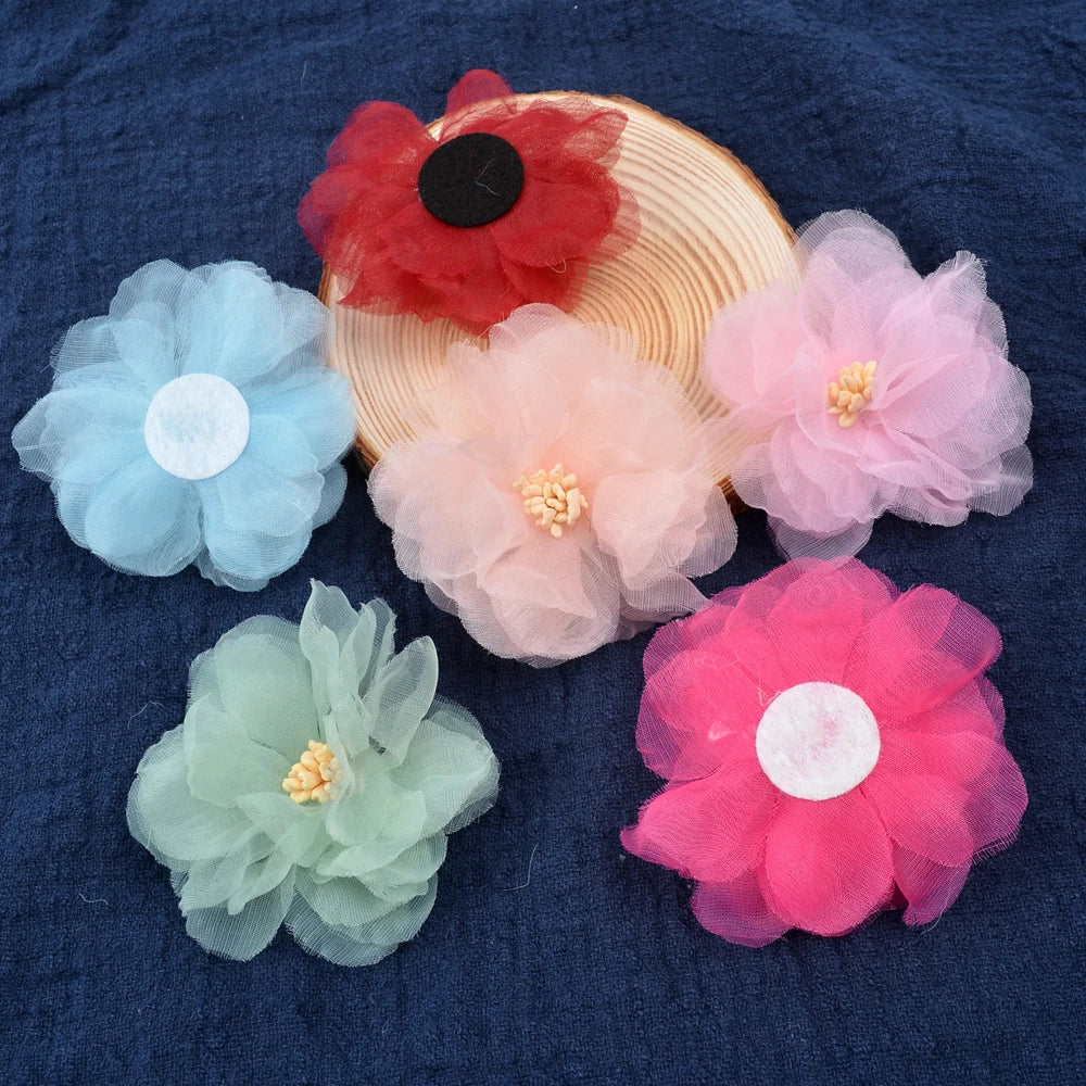 fleurs artificielles tulle pivoine blanche rose décoration intérieure mariage anniversaire baby shower clips fixations