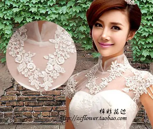 ruban dentelle fleurs feuilles ajouré élégant couture robe mariage décoration artisanat textile blanc