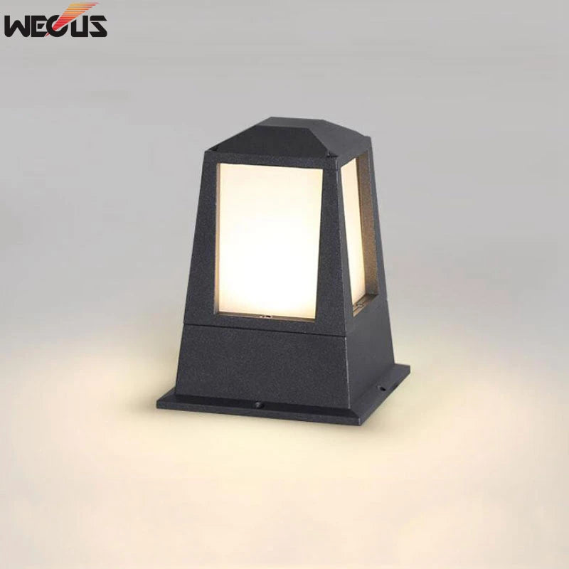 lampe solaire moderne noire imperméable ip65 éclairage extérieur jardin villa rue