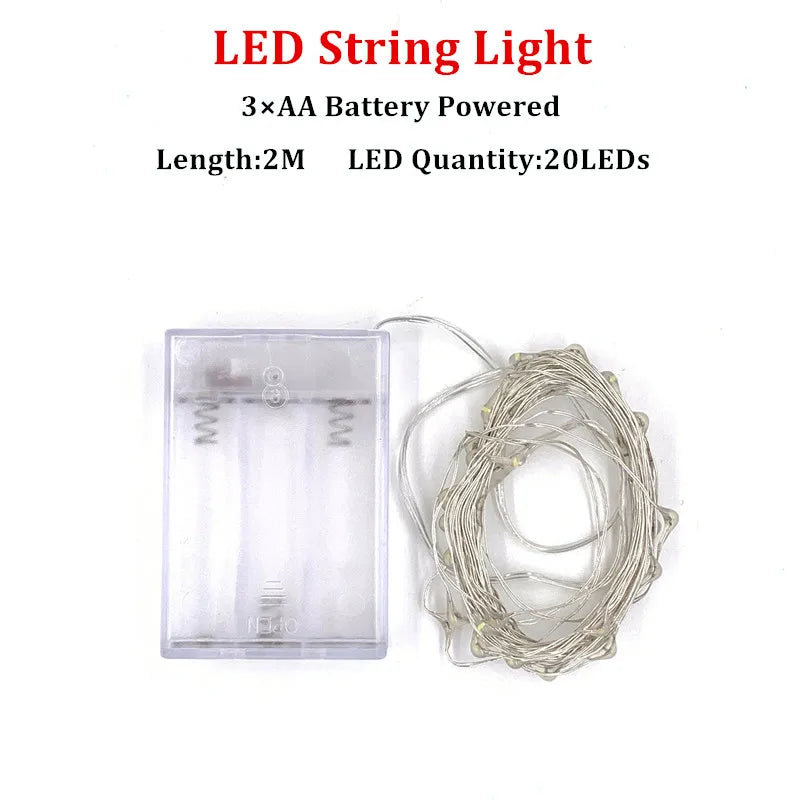 guirlande lumineuse fil cuivre led blanc multicolore moderne décoratif 100leds 10mètres rechargeable