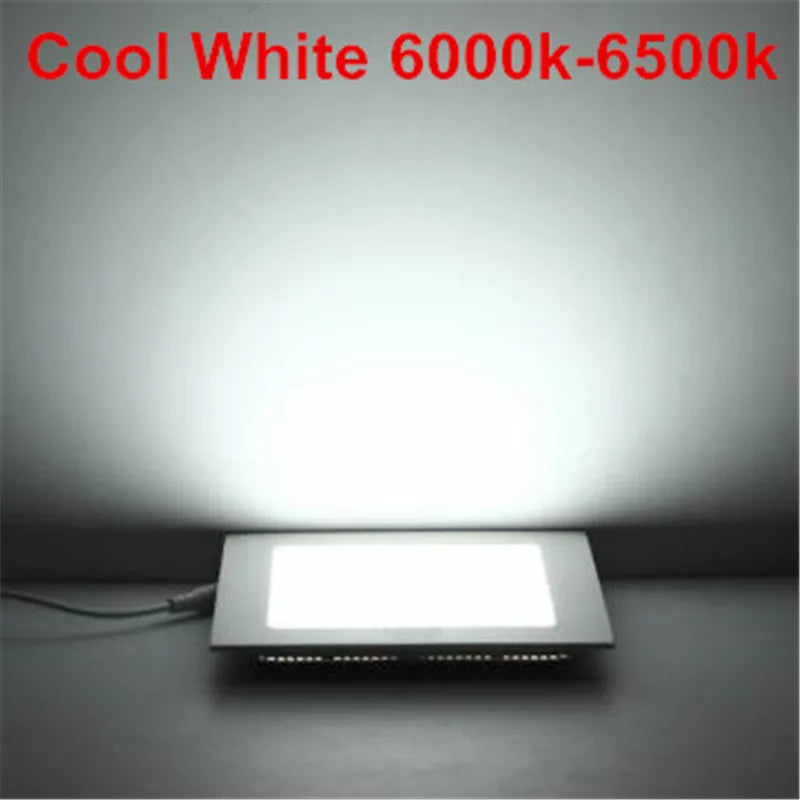 panneau led carré blanc mat moderne clips adaptateur led 3w 6w 9w 12w 15w