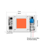 module led cob 50w full spectrum blanc jaune orange bleu moderne interrupteur étanche 6000k
