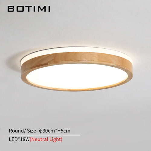 plafonnier led bois naturel moderne lampe rectangulaire salon intérieur blanc mat