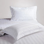taies d'oreiller 100% coton rayures fines blanc classique maison ensemble literie