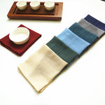 serviettes table coton lin violet bleu marine vert gris beige rouge classique 40x30cm