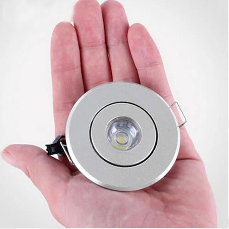 spots led argentés 3w dimmables 110 240v modernes clips acier inoxydable lisses 40 45mm