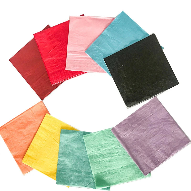 serviettes papier rouge occasion anniversaire mariage texture moderne pack 20pcs