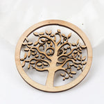 coasters bois naturels arbres sculptés artisanat scrapbooking décor maison 6cm
