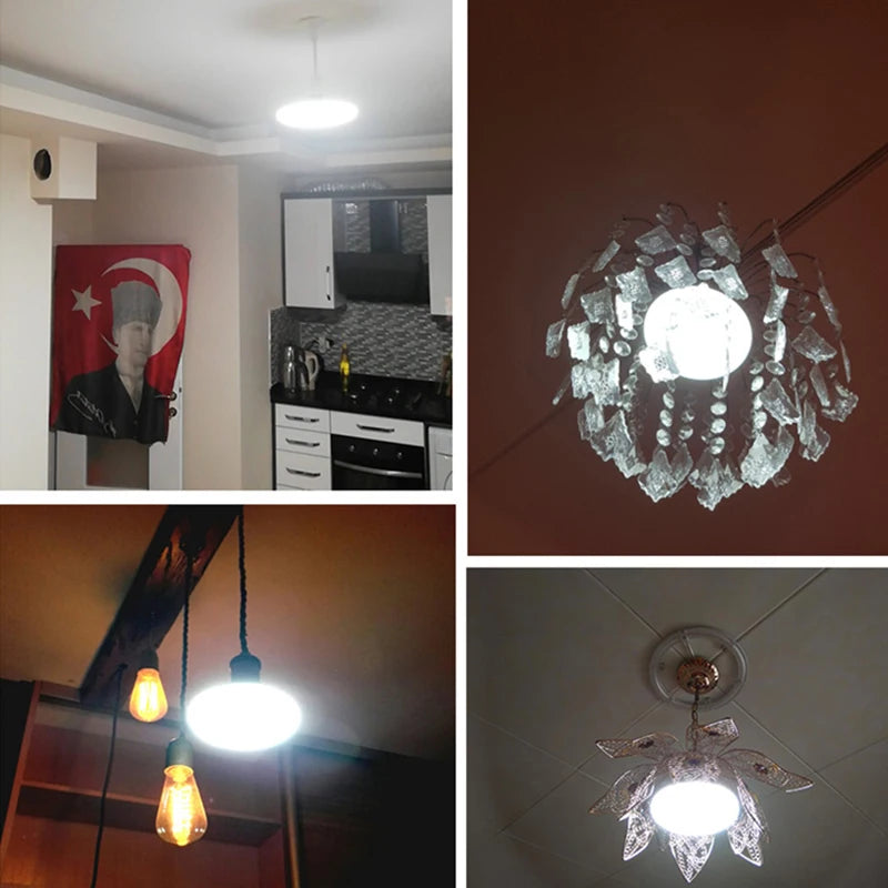 ampoules led e27 blanc doré moderne 30000h 2000lm 5500k 7000k UFO forme