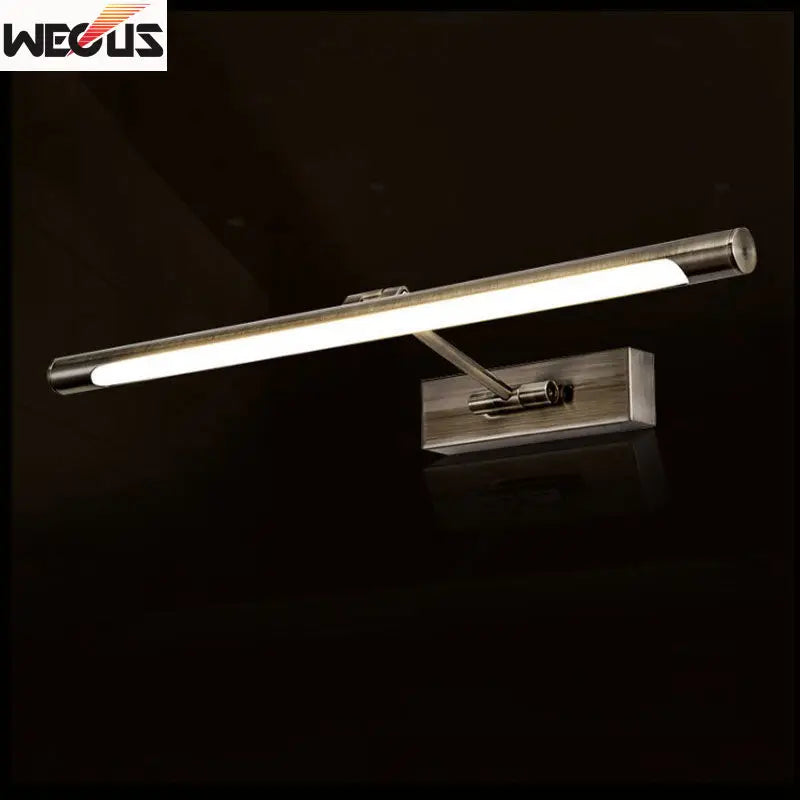 lampe murale moderne led 7w nickel mat autonome 48cm éclairage maison fixations vis