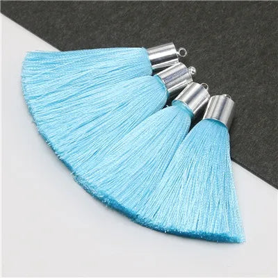 pompons soie couleur variée moderne tissu décoratif rideau vêtement artisanal diy 5cmFRINGES silk tassels