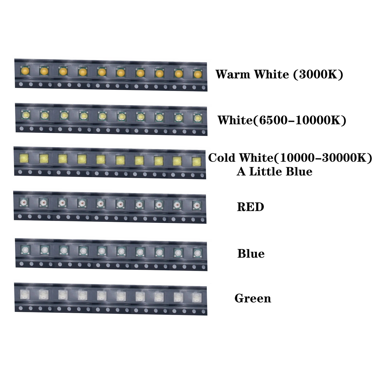 lot dix diodes led haute puissance réparation lampe torche éclairage signalisation bricolage
