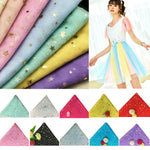 tulle étoiles dorées bleu rose vert jaune violet noir blanc festif 150x100cm