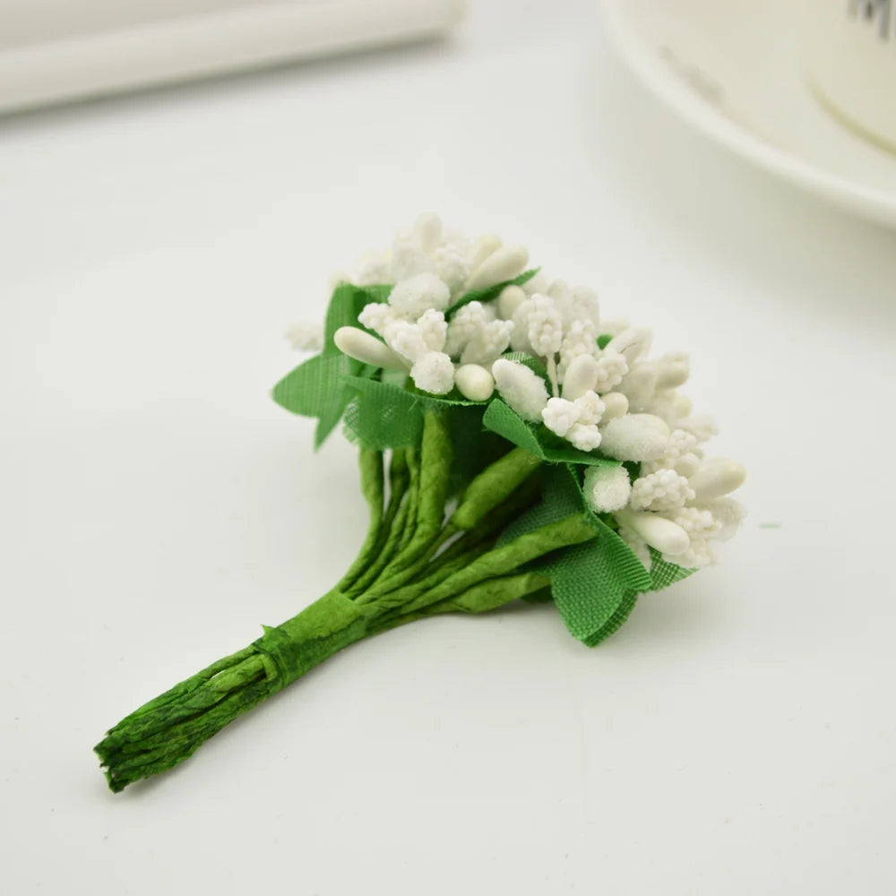décoration maison bouquet fleurs artificielles mixtes couleurs feuilles bricolage scrapbooking anniversaire mariage