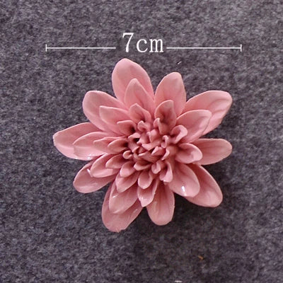 décoration murale moderne fleurs artificielles autocollant 3d rose bleu blanc réaliste