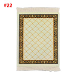 tapis ornements floraux motifs géométriques franges bordures classique rouge bleu violet or blanc