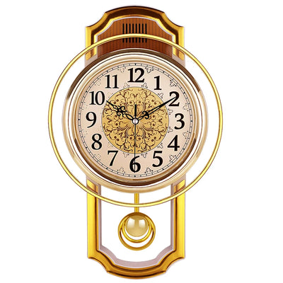 Horloge murale vintage pendule silencieuse rouge