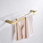 ensemble accessoires salle bain doré nickel moderne porte papier savon porte brosse wc étagerie