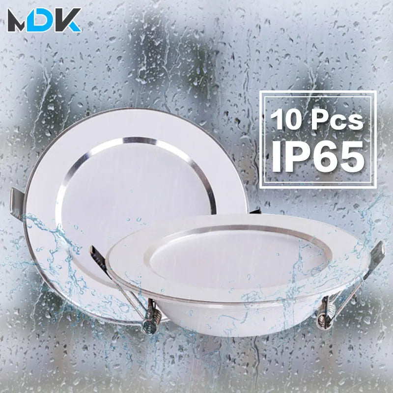 spots led blancs ip65 étanches 5w 7w 9w 12w 15w 18w modernes clips aluminium