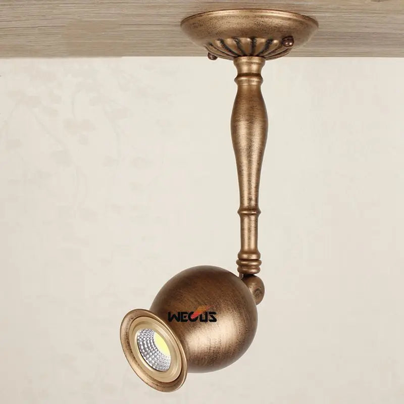 Spot LED bronze texture métallique classique opacité vis fixation ampoule incluse