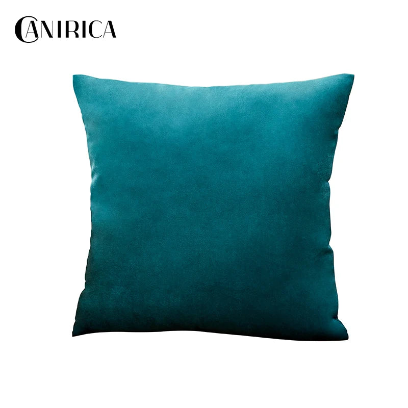 coussin velours carré moderne vert foncé bleu clair blanc opacité simple