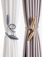 pinces rideaux or bleu foncé formes organiques modernes deux pièces opaques cheveux synthétiques brillantes