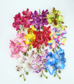 Décoration extérieure mariage bouquet orchidée papillon violet rouge jaune blanc multicolore