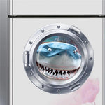 sticker mural thème marin poissons coraux cartoon enfants décoration mur adhésif