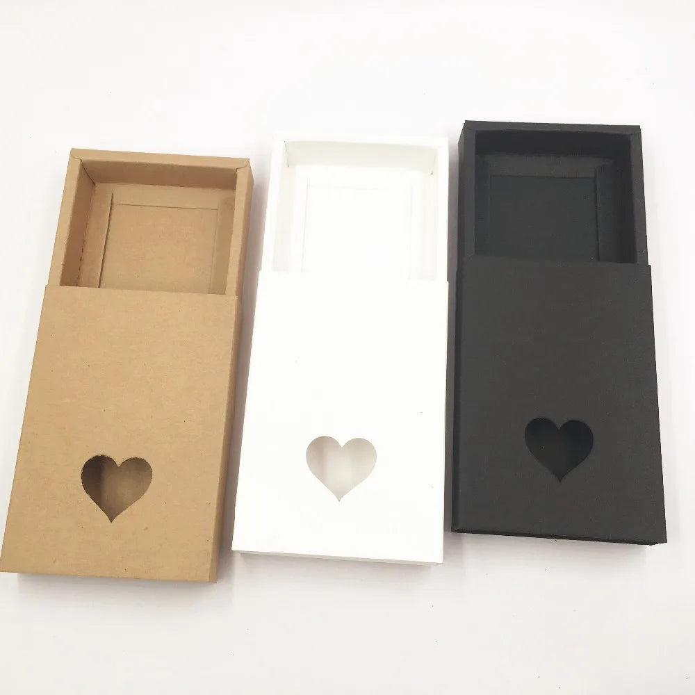 boîte bijoux carton marron cœur découpé cadeau mariage anniversaire
