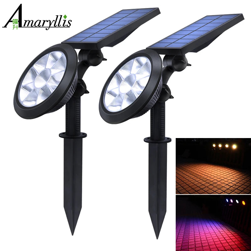 projecteur solaire led lumières réglable ip65 certification ul cqc contemporain noir opaqueextérieur moderne autonomepanneau